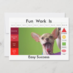 Funny dog educative game invitation