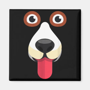 Funny Dog Face Costume Magnet