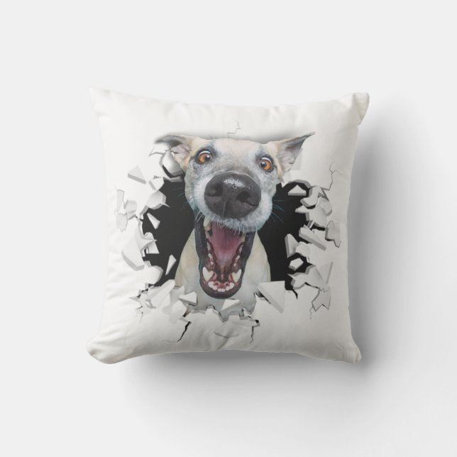 Funny dog face    cushion (Front)