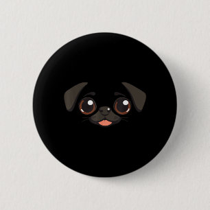 Funny Dog Face Halloween Pug 6 Cm Round Badge