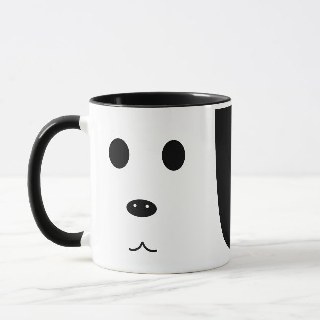 funny dog face mug (Left)