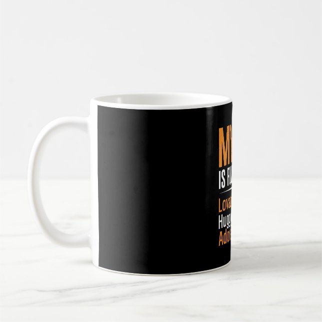 Funny Dog Full Of Bull Design Coffee Mug (Left)