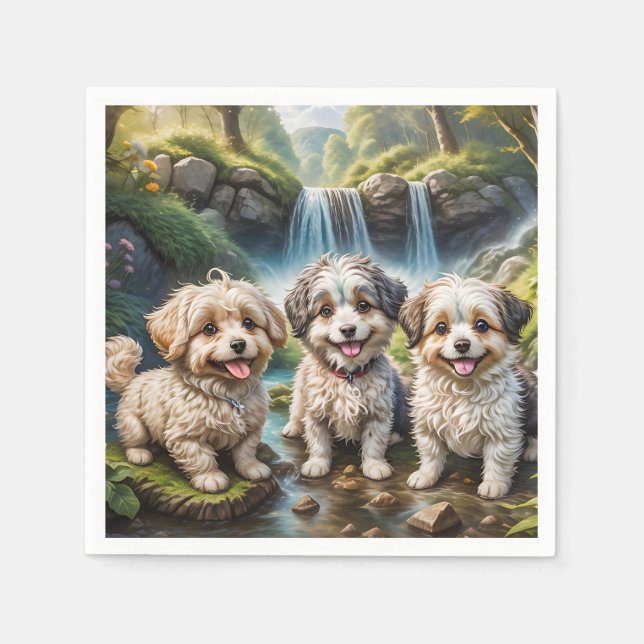 funny dog gang napkin (Front)