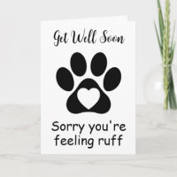 funny dog get well soon cards