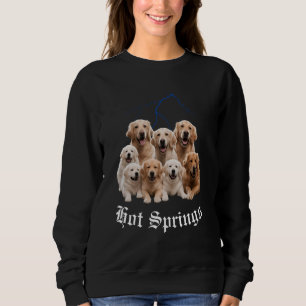 Funny Dog Golden Retriever Bootleg Hot Springs Ark Sweatshirt