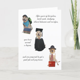 Funny Dog Graduation Card