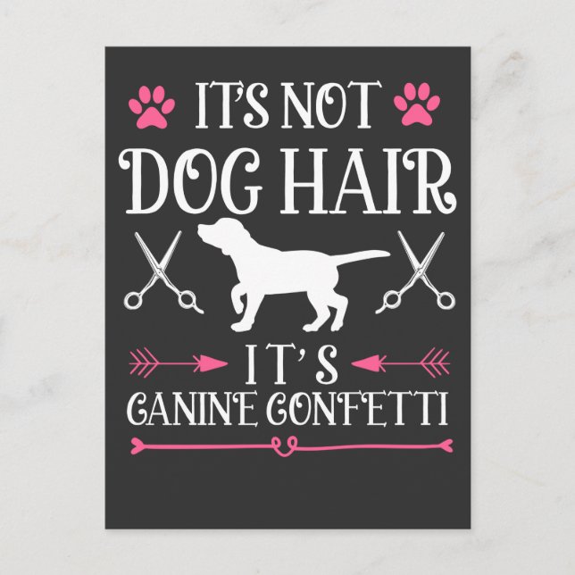 Funny Dog Groomer Quote Canine Puppy Grooming Postcard (Front)