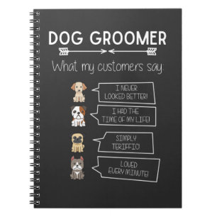 Funny Dog Grooming Humourous Puppy Groomer Fun Notebook
