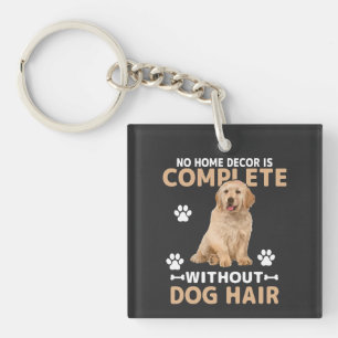 Funny Dog Hair Home Decor Golden Retriever Dog Key Ring