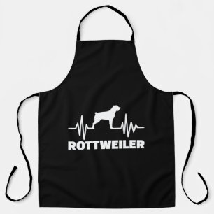 Funny dog heartbeat Rottweiler Apron