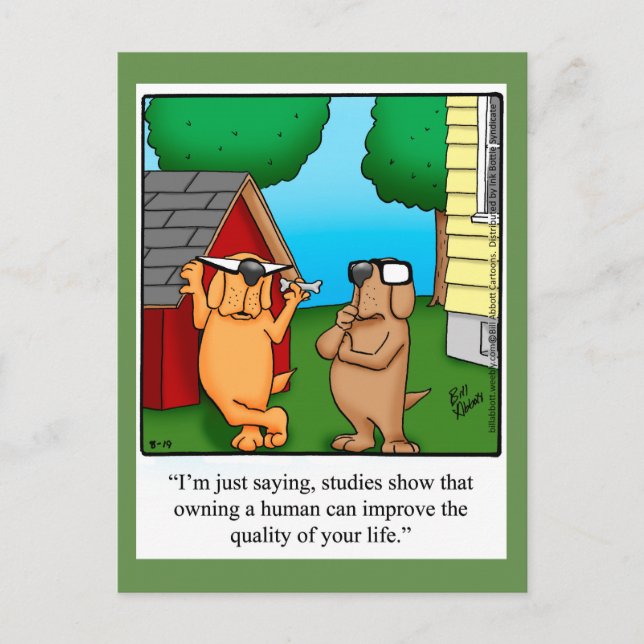 Funny Dog Humour Postcard Spectickles (Front)