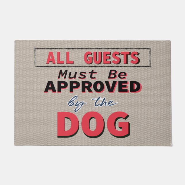 Funny Dog Humour Welcome Door Mat (Front)