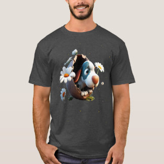 Funny dog in egg Design For dogs lovers 5 T-Shirt