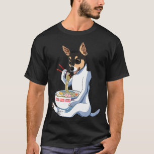 Funny Dog Japanese Kawaii Ramen Rat Terrier T-Shirt