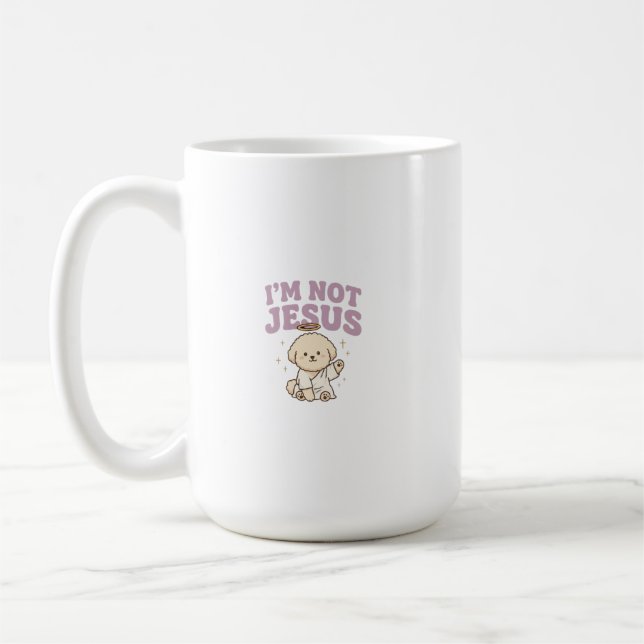 funny dog jesus meme aesthetic coffee mug (Left)