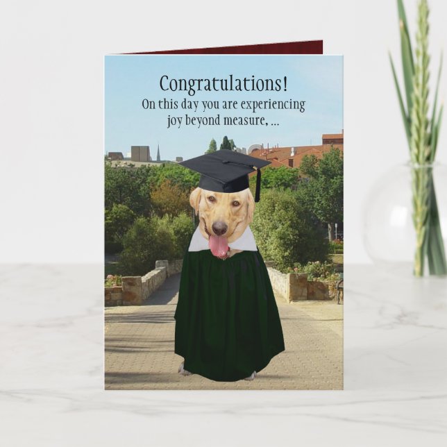 Funny Dog/Lab Graduation Card (Front)