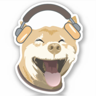 Funny Dog Listening to Music