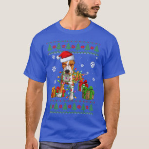 Funny Dog love Cute Pitbull Santa Hat Ugly Christm T-Shirt