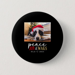 Funny Dog Lover Christmas Photo Cute D 6 Cm Round Badge