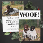 Funny Dog Lover Christmas Photo Cute Personalised Holiday Card<br><div class="desc">Bring joy and laughter to the holiday season with this Funny Dog Lover Christmas Photo Cute Personalised Holiday Card! Designed for pet owners who love to share a little humour, this card features space for two adorable dog pictures with a fun, festive message. Whether your pup is posing sweetly or...</div>