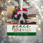 Funny Dog Lover Christmas Photo Cute Personalised Metal Tree Decoration<br><div class="desc">Celebrate your furry friend this holiday season with our Funny Dog Lover Christmas Photo Cute Personalised Metal Ornament! Designed with a playful twist, this ornament is perfect for pet owners who love adding humour to their holiday décor. Simply upload your dog photo and let the ornament showcase your cute puppy...</div>
