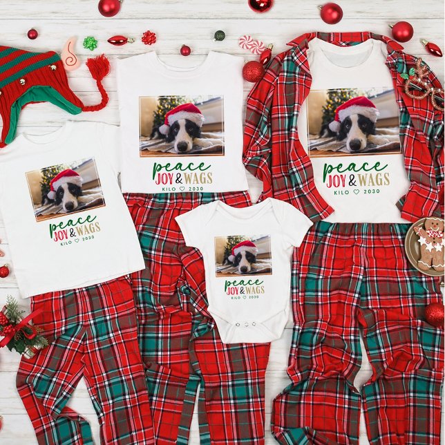 Funny Dog Lover Christmas Photo Cute Personalised  T-Shirt (Creator Uploaded)