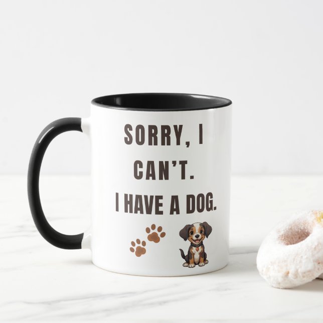 Funny Dog Lover Coffee Cup (With Donut)