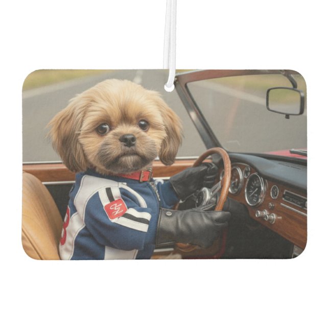 Funny Dog Lover Gift Custom Air Freshener (Back)