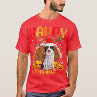 Funny Dog Lover Happy Border Collie Dog HelloThank T-Shirt