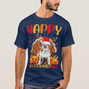 Funny Dog Lover Happy English Bulldog HelloThanksM T-Shirt