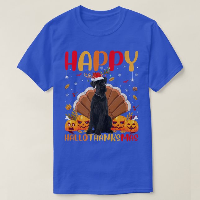 Funny Dog Lover Happy Giant Schnauzer Dog HelloTha T-Shirt (Design Front)