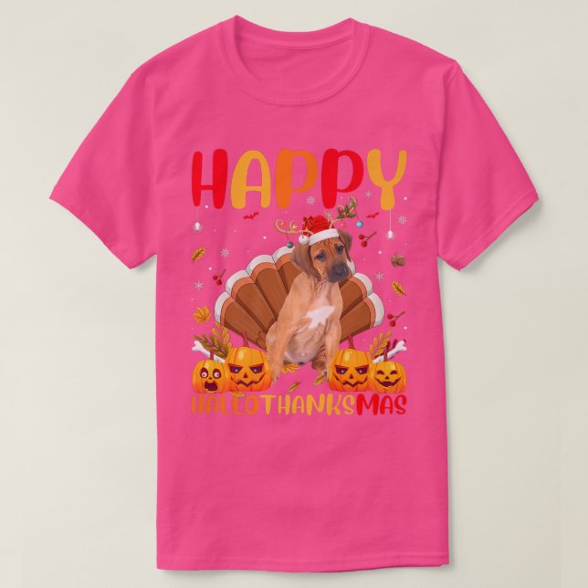 Funny Dog Lover Happy Rhodesian Ridgeback HelloTha T-Shirt (Design Front)