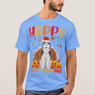 Funny Dog Lover Happy Siberian Husky Dog HelloThan T-Shirt