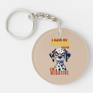 Funny Dog Lover Keychain & Lanyard – 'Patience Te