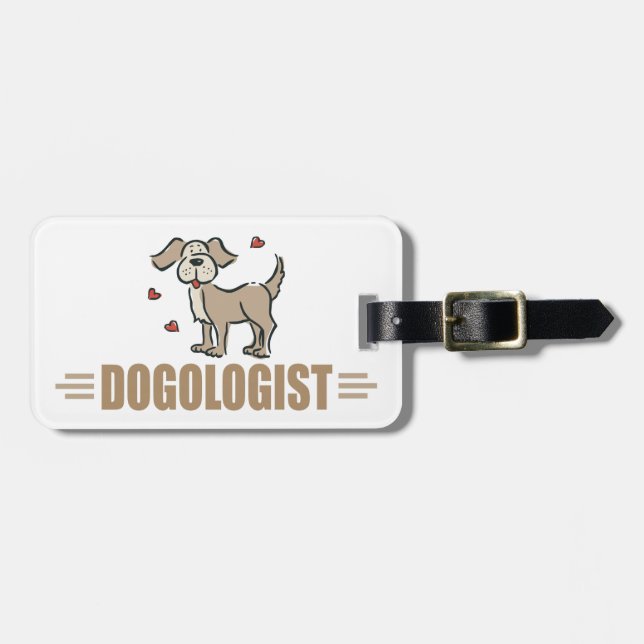 Funny Dog Lover Luggage Tag (Front Horizontal)
