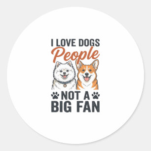 Funny Dog Lover Quote Vintage Engraving Vector Des Classic Round Sticker