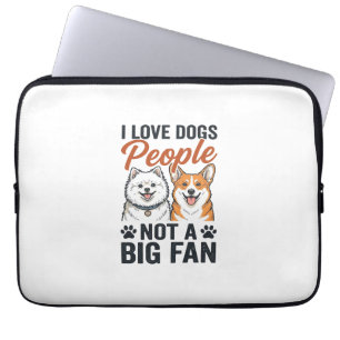 Funny Dog Lover Quote Vintage Engraving Vector Des Laptop Sleeve