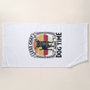 Funny Dog Lover Shirt Vintage Engraving Chihuahua  Beach Towel