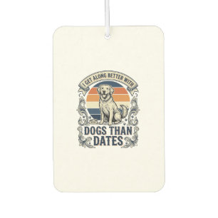 Funny Dog Lover Shirt Vintage Engraving Quote Desi Car Air Freshener