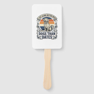 Funny Dog Lover Shirt Vintage Engraving Quote Desi Hand Fan