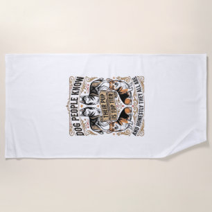 Funny Dog Lover Shirt with Vintage Puppy Debate De Beach Towel