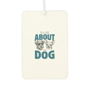 Funny Dog Lover Vintage Engraving Graphic_1 Car Air Freshener