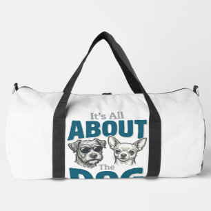 Funny Dog Lover Vintage Engraving Graphic_1 Duffle Bag