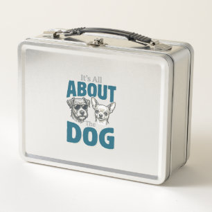 Funny Dog Lover Vintage Engraving Graphic_1 Metal Lunch Box