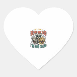 Funny Dog Lover Vintage Engraving Quote Design (2) Heart Sticker