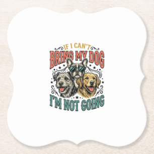 Funny Dog Lover Vintage Engraving Quote Design (2) Paper Coaster
