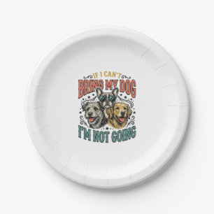 Funny Dog Lover Vintage Engraving Quote Design (2) Paper Plate