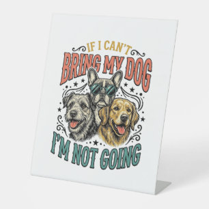 Funny Dog Lover Vintage Engraving Quote Design (2) Pedestal Sign