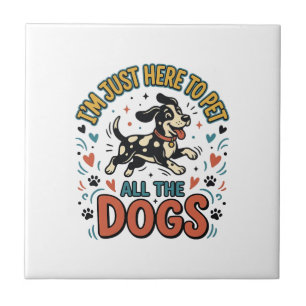 Funny Dog Lover Vintage Pet All The Dogs Design_1 Tile