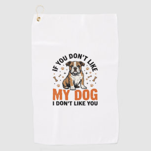 Funny Dog Lover Vintage Puppy Quote Shirt Design_1 Golf Towel